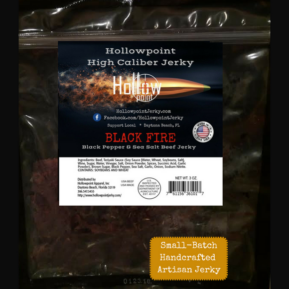 black fire beef jerky hollowpoint jerky 3 ounces