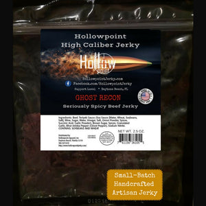 ghost pepper beef brisket jerky hollowpoint jerky 2.5 oz